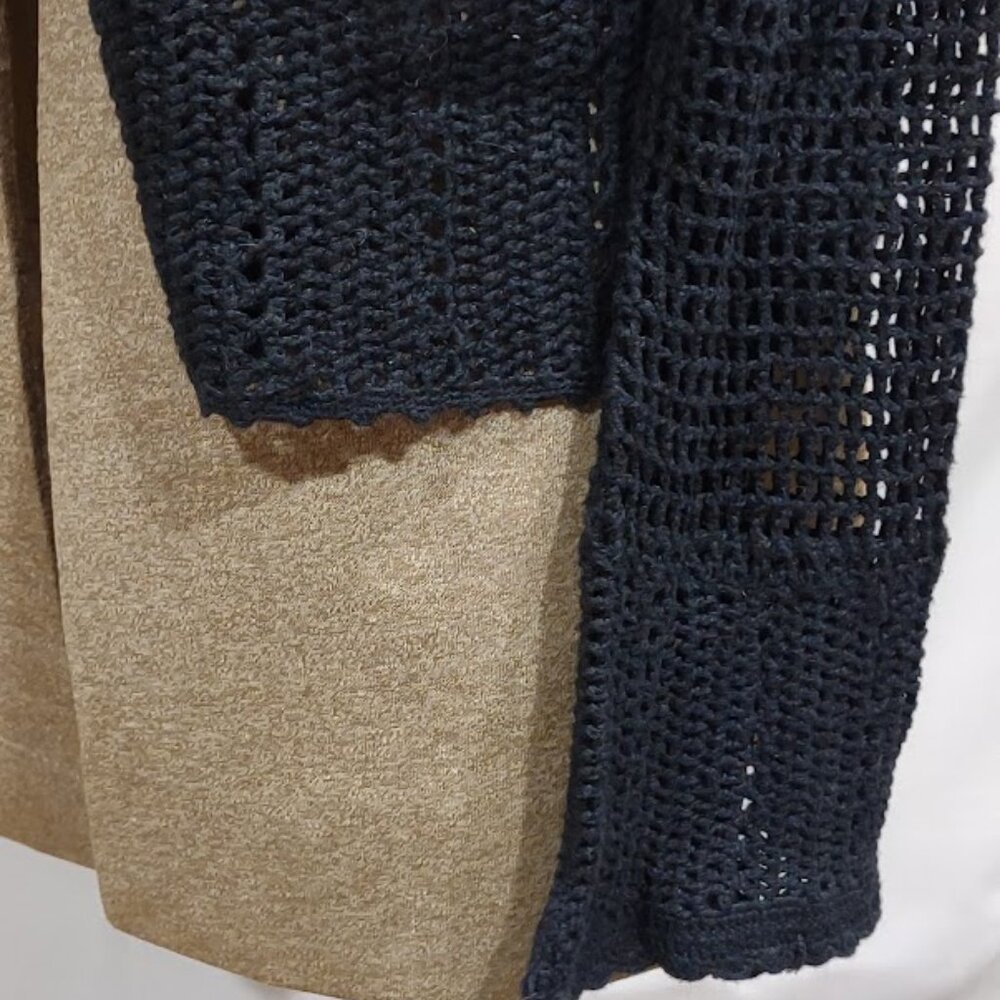 VENEZIA JEANS CLOTHING CROCHET RAMIE COTTON CARDIGAN EYE AND HOOK CLOSURE 18/20 - Picture 4 of 13
